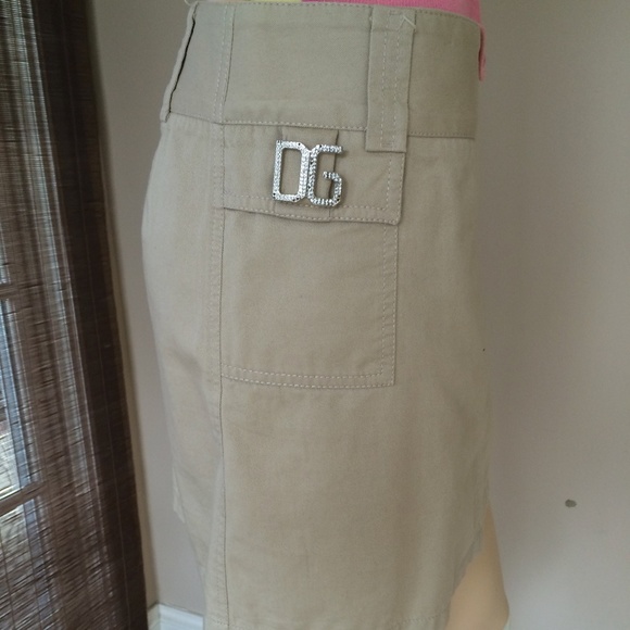 Dolce&Gabbana stone color, cotton mini skirt,S.38